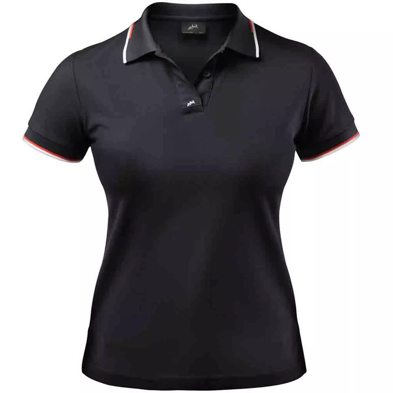 POL-0160-W-BLK (Front).jpg Damen Elite Polo